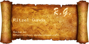Ritzel Gunda névjegykártya